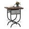 Costway 1/2 PCS Side Table with Fabric Drawer Carved Metal Frame Industrial End Table Nightstand